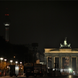 Brandenburger Tor is in preparation for celebration