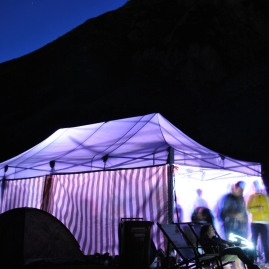 The small Festival Tent with hard beats